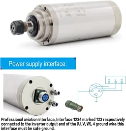 【USA/EU Delivery】CNC Spindle 3KW Water Cooled ER20 Spindle Motor 220V 24000rpm for CNC Milling Grind Router Machine
