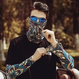 Men's Arm Sleeves Outdoor Cooling Ice Silk Arm Protection Sleeves Moisture-Wicking Outdoor Arm Sleeves For Cycling Fishing
