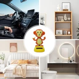 Solar Dancing Toys Cartoon Monkey Auto Decor Strong Back Adhesive Auto Interior Decoration for Homes Cars Bedrooms Work Areas