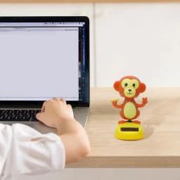 Solar Dancing Toys Cartoon Monkey Auto Decor Strong Back Adhesive Auto Interior Decoration for Homes Cars Bedrooms Work Areas