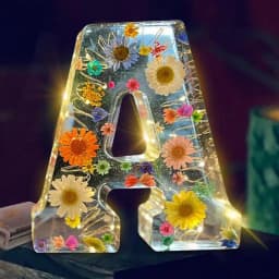 Dry Flower Letter Lamp Luminous Alphabet LED Light Decororation Night Light for Home Wedding Birthday Christmas Party Decoration