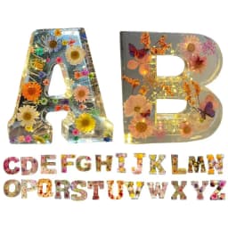 Dry Flower Letter Lamp Luminous Alphabet LED Light Decororation Night Light for Home Wedding Birthday Christmas Party Decoration
