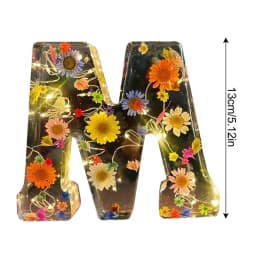 Dry Flower Letter Lamp Luminous Alphabet LED Light Decororation Night Light for Home Wedding Birthday Christmas Party Decoration