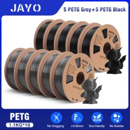 JAYO 3D Printer part PETG/PLA Meta/PLA/SILK/PLA PLUS/TPU Filament 1.75mm for 10Rolls FDM 100% No Bubbel craft part DIY Materials