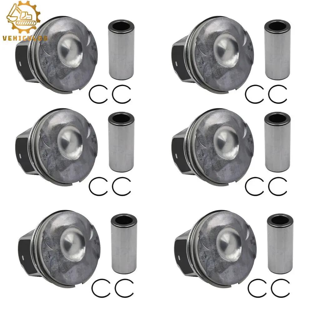 6PC 306PS AJ126 Engine Piston Rings For Jaguar F-Pace XE Land Rover Discovery XF XJ 3.0L LR4 3.0T LR062617 New 1 Year Warranty