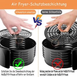 10Pcs/set Silicone Air Fryer Rubber Bumpers Reusable Rubber Protective Feet Covers Air Fryer Rubber Feet Replacement