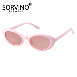 SORVINO Leopard Brown Small Oval Women's Sunglasses 2024 New Fashion Purple Sexy Retro Colorful Sun Glasses Shade UV400 Eyeglass