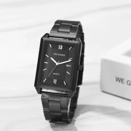 LANCARDO Analog Quartz Calendar Available Square Watch Bar Scale Detachable Strap Casual Fashion Men's and Women's Watchs