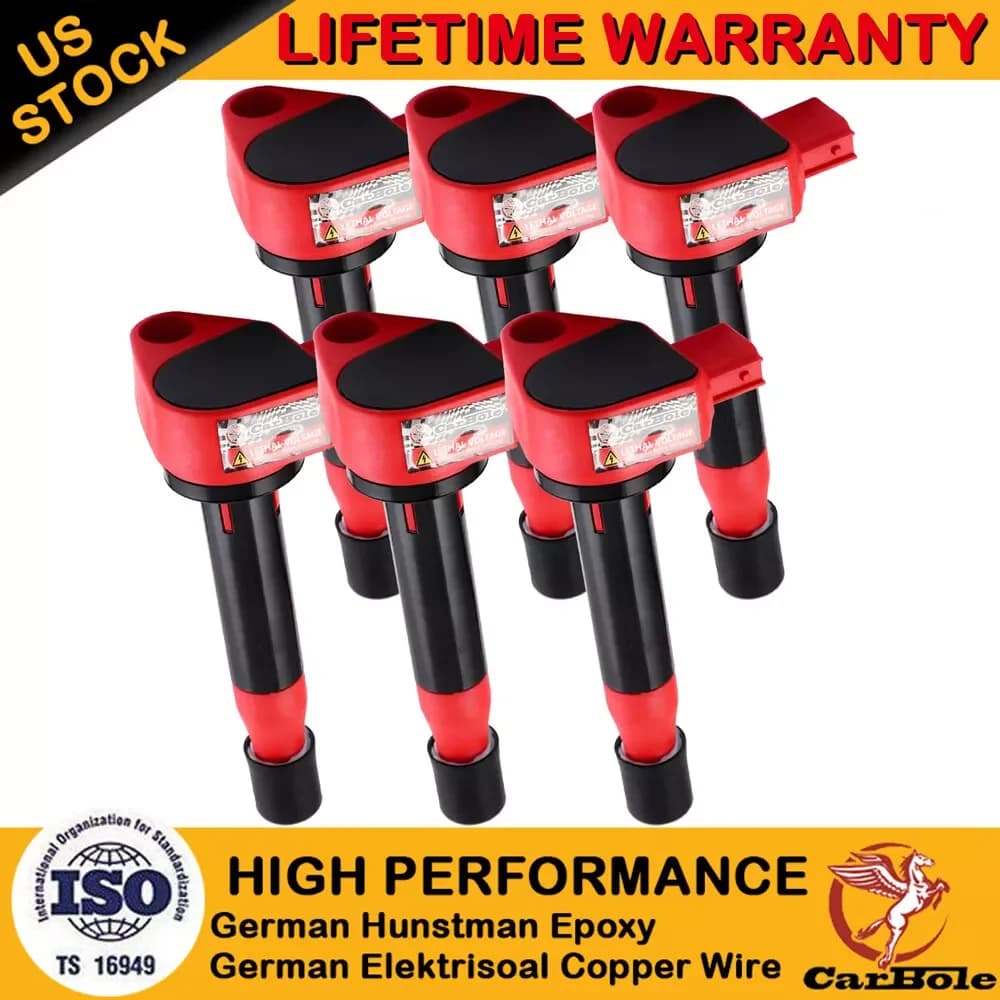 Carbole 6 Pack Ignition Coil For 1999-2010 Honda Accord Odyssey 3.0L 3.2L 3.5L V6 UF24