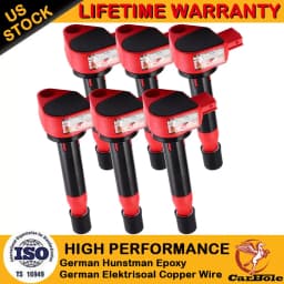 Carbole 6 Pack Ignition Coil For 1999-2010 Honda Accord Odyssey 3.0L 3.2L 3.5L V6 UF24