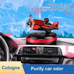 Car Air Freshener Diffuser Solar Helicopter Interior Accessories Decoration Propeller Rotating Auto Perfume Diffuser Supplies