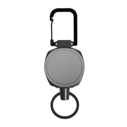 Retractable Key Holder Badge Reel With Key Chain Retractor ID Key Holder With Ring And 24 Inches Nylon Rope For Men And Women