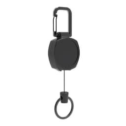 Retractable Key Holder Badge Reel With Key Chain Retractor ID Key Holder With Ring And 24 Inches Nylon Rope For Men And Women
