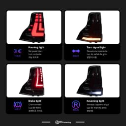 AKD Tail Lamp for Lexus GX GX460 LED Tail Light 2014-2020 GX400 Rear Fog Brake Turn Signal Automotive Accessories