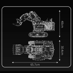 Mould King 17070/17071 Technical Car Building Block Remote Control R9800 Excavator Model Assembly Truck Brick Kid Christmas Gift
