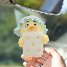 Plush Duck Keychain Cartoon Duck Keyring Charm Soft Portable Key Rings Decoration For Bags Purse Backpacks Car Keys