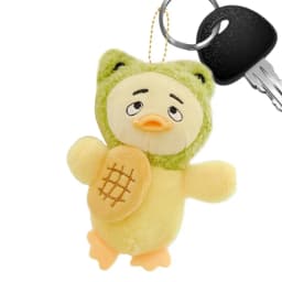 Plush Duck Keychain Cartoon Duck Keyring Charm Soft Portable Key Rings Decoration For Bags Purse Backpacks Car Keys