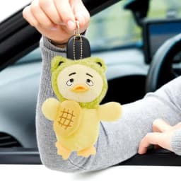 Plush Duck Keychain Cartoon Duck Keyring Charm Soft Portable Key Rings Decoration For Bags Purse Backpacks Car Keys