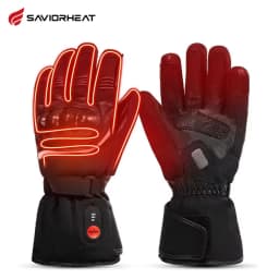 Savior Heat 100% Waterproof Motorcycle Gloves Heated Guantes Bike Riding Heating Gloves With Bettery Warmer Hand Joints Leather