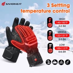 Savior Heat 100% Waterproof Motorcycle Gloves Heated Guantes Bike Riding Heating Gloves With Bettery Warmer Hand Joints Leather