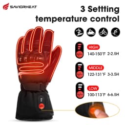 Savior Heat 100% Waterproof Motorcycle Gloves Heated Guantes Bike Riding Heating Gloves With Bettery Warmer Hand Joints Leather