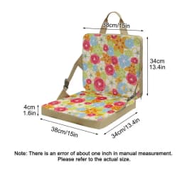 Outdoor Foldable Chair With Backrest Portable Seat Cushion For Stadium Beach Camping Portable Stadium Cushion