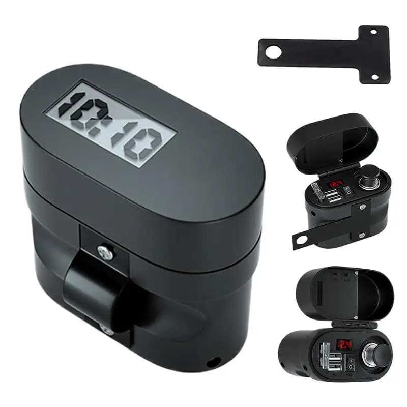Motorcycle Cell Phone Charger Fast Power Adapter For Phone Quick Charge For Phone With Voltage Display Multifunctional