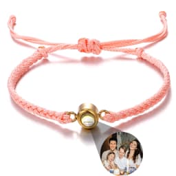 Wholesale Custom Photo Bracelet Personalized Photo Projection Bracelet Black Projection Bracelet for Men Birthday Christmas Gift