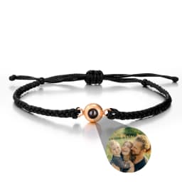 Wholesale Custom Photo Bracelet Personalized Photo Projection Bracelet Black Projection Bracelet for Men Birthday Christmas Gift