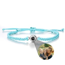 Wholesale Custom Photo Bracelet Personalized Photo Projection Bracelet Black Projection Bracelet for Men Birthday Christmas Gift