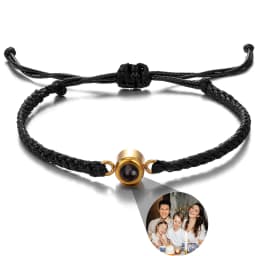 Wholesale Custom Photo Bracelet Personalized Photo Projection Bracelet Black Projection Bracelet for Men Birthday Christmas Gift