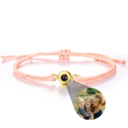 Wholesale Custom Photo Bracelet Personalized Photo Projection Bracelet Black Projection Bracelet for Men Birthday Christmas Gift