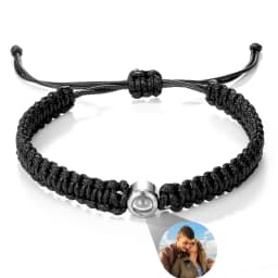 Wholesale Custom Photo Bracelet Personalized Photo Projection Bracelet Black Projection Bracelet for Men Birthday Christmas Gift