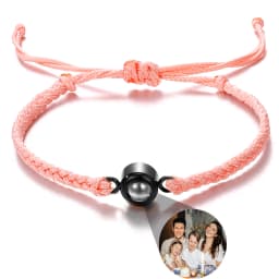 Wholesale Custom Photo Bracelet Personalized Photo Projection Bracelet Black Projection Bracelet for Men Birthday Christmas Gift
