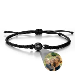 Wholesale Custom Photo Bracelet Personalized Photo Projection Bracelet Black Projection Bracelet for Men Birthday Christmas Gift