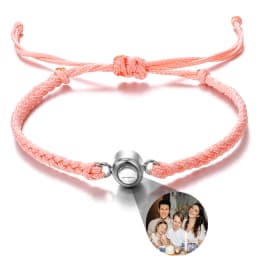 Wholesale Custom Photo Bracelet Personalized Photo Projection Bracelet Black Projection Bracelet for Men Birthday Christmas Gift