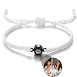 Wholesale Custom Photo Bracelet Personalized Photo Projection Bracelet Black Projection Bracelet for Men Birthday Christmas Gift