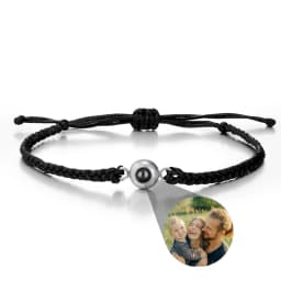 Wholesale Custom Photo Bracelet Personalized Photo Projection Bracelet Black Projection Bracelet for Men Birthday Christmas Gift