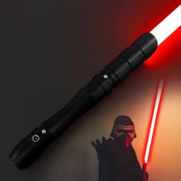 PHS 38.2inch Lightsaber Black Metal Hilt Series,Jedi Sith Light Saber,4 Modes Loud Sound,Smooth Swing,Blaster (38.2inch)