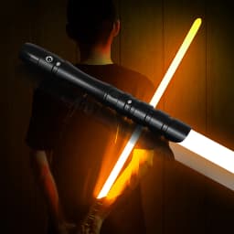 PHS 38.2inch Lightsaber Black Metal Hilt Series,Jedi Sith Light Saber,4 Modes Loud Sound,Smooth Swing,Blaster (38.2inch)