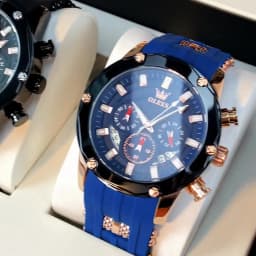 OLEVS 9991 Top Trendy Men's Watch Waterproof Silicone Strap Luxury Multifunctional Chronograph Brand Sports Quartz Men's Watch