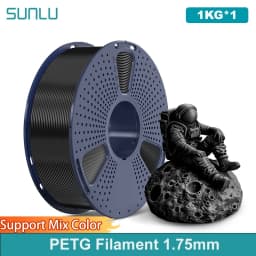 SUNLU 1 Roll PETG Clear Filament 1.75 ±0.02 mm 1 kg Spool (2.2 lbs) High Toughness Neatly Wound Filament Fit Most FDM Printer