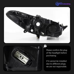 AKD Head Lamp for Ford Mondeo Fusion Headlight 2013-2016 Headlights Mondeo DRL Turn Signal High Beam Angel Eye Projector Lens