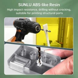 SUNLU 10KG ABS-Like/ Standard / Water-Wash/ 14K High Precision Resin 405nm Rapid UV-Curing Photopolymer Resin 1KG/Bottle