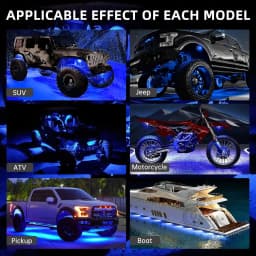 4Pods Led Rock Lights Underglow Glow Underbody Neon Wheel Well Lights For ATV UTV SUV Offroad Car Truck Boat Trail Rig Lamp