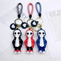 Skull Keychain Scary Skeleton Key Chain 8cm Backpack Purse Key Holder Portable Key Chain Bag Pendant For Men Women