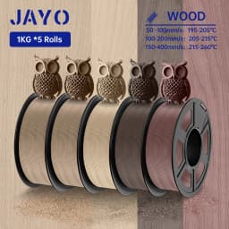 JAYO PLA Filament 1.75MM 5Rolls 3D Printer Filament PLA 100% No Bubble for FDM Coloful 3D Printing Material DIY Gift