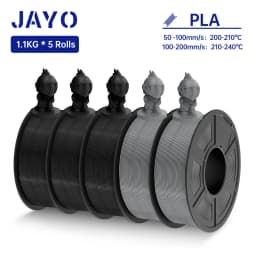 JAYO PLA Filament 1.75MM 5Rolls 3D Printer Filament PLA 100% No Bubble for FDM Coloful 3D Printing Material DIY Gift