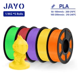 JAYO PLA Filament 1.75MM 5Rolls 3D Printer Filament PLA 100% No Bubble for FDM Coloful 3D Printing Material DIY Gift