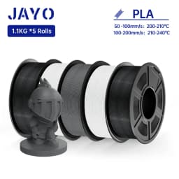 JAYO PLA Filament 1.75MM 5Rolls 3D Printer Filament PLA 100% No Bubble for FDM Coloful 3D Printing Material DIY Gift